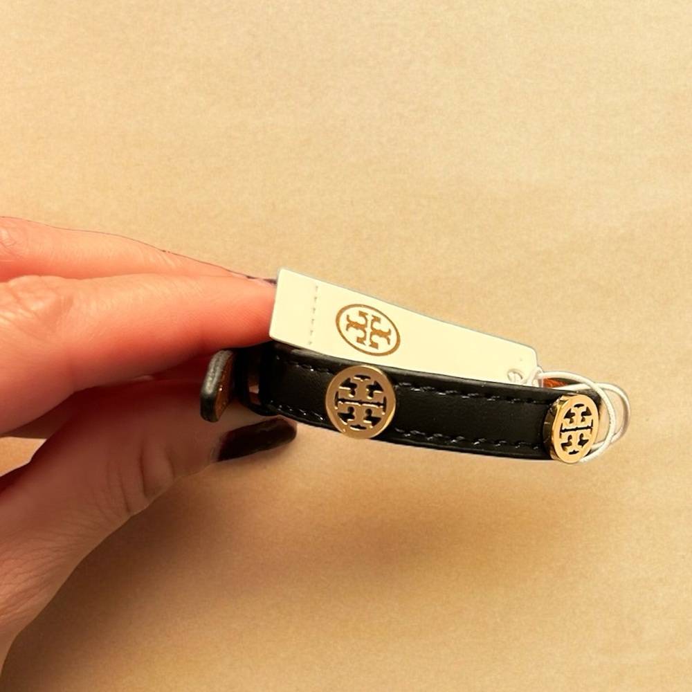Tory Burch black   Bovine Leather  bracelet